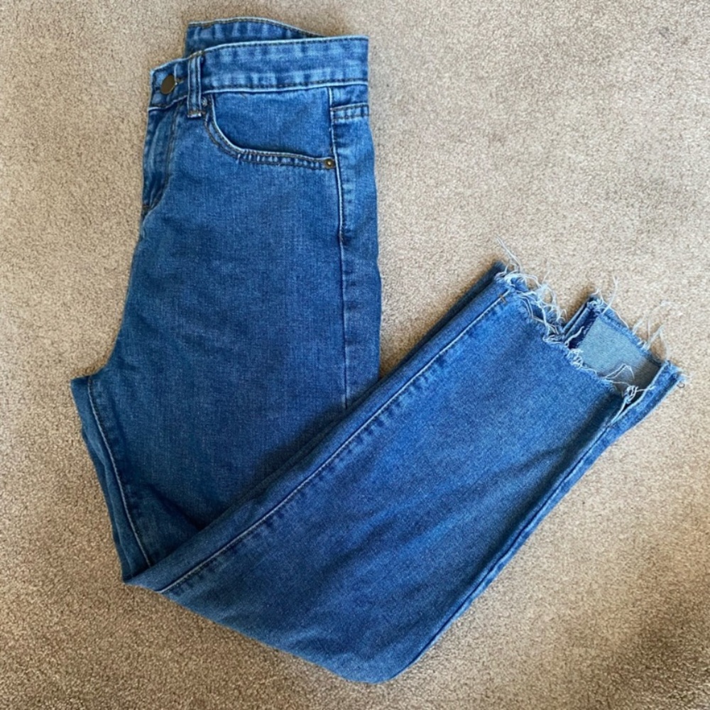Shein Cut Off High Waist Jeans